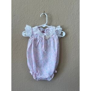Vintage 90s pink baby onesie size 3-6M